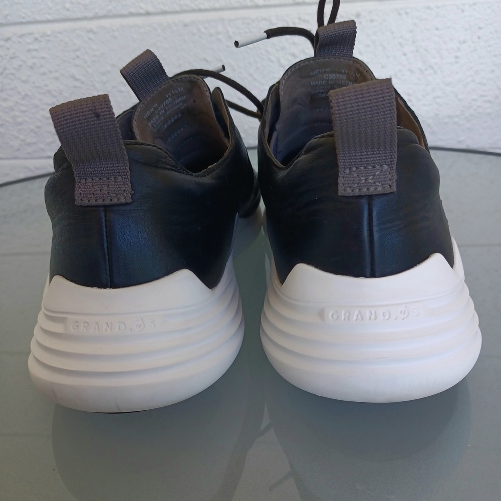 Cole Haan GrandSport Journey Black Leather Sneakers Mens 11.5 C30755 White Sole - Picture 7 of 8